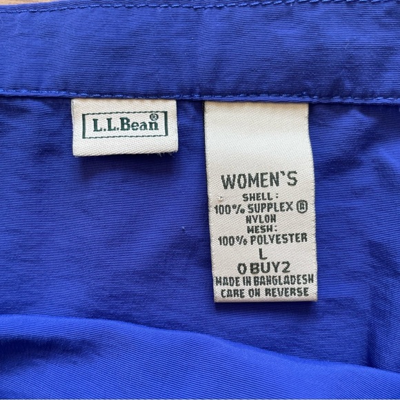 L.L. Bean Women's Blue Nylon Mini Skirt - Picture 3 of 6